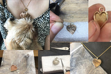 Hair Heart Pendent Necklace Gold - Custom made - Serpent & the Swan