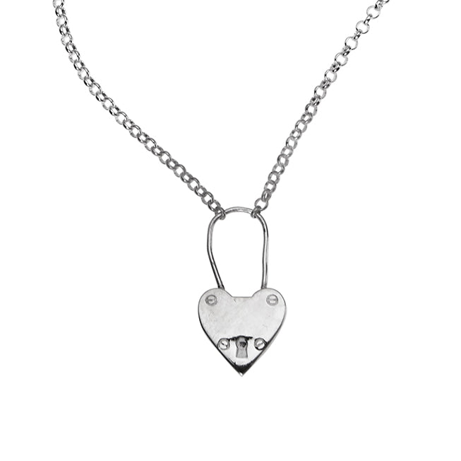 Luminosa Gold Heart Padlock Pendant w/ Chain, 14K - QVC.com