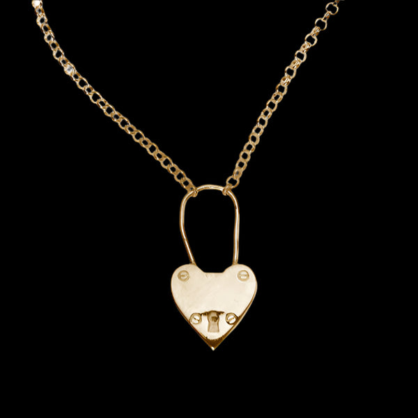 Original Heart Padlock Necklace Gold Serpent & the Swan
