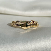 The Birthstone Oracle Snake Ring in 9K Solid Gold