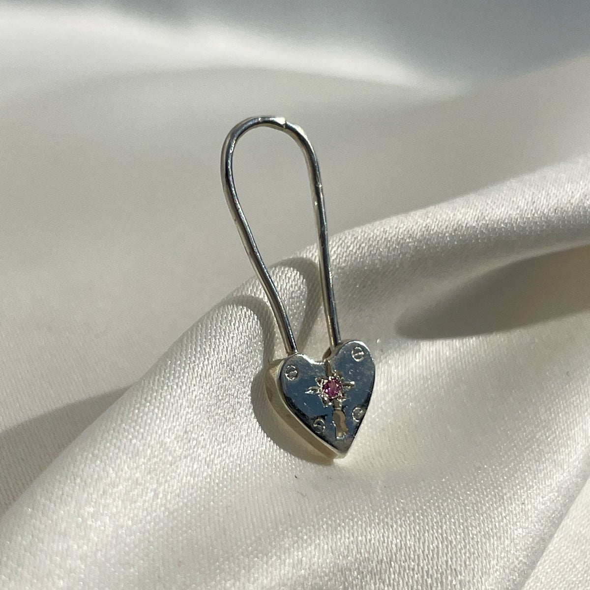 Original Heart Padlock with Pink Sapphire - Limited Edition