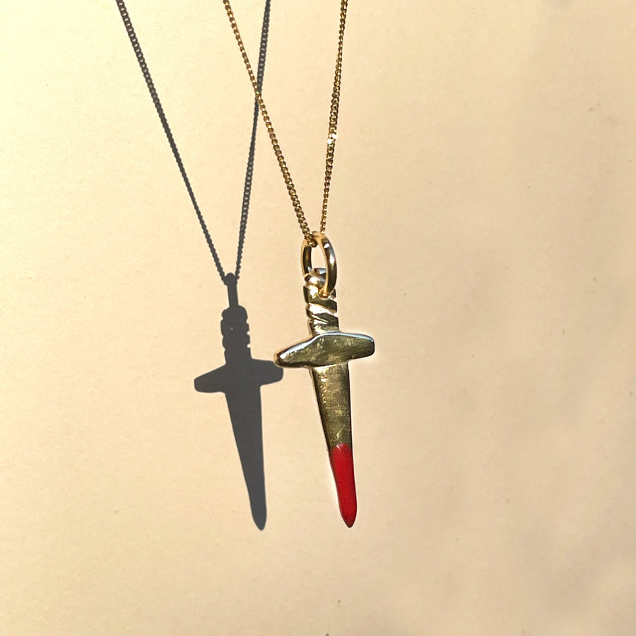 Gold Love Dagger Necklace – Candy Corpse