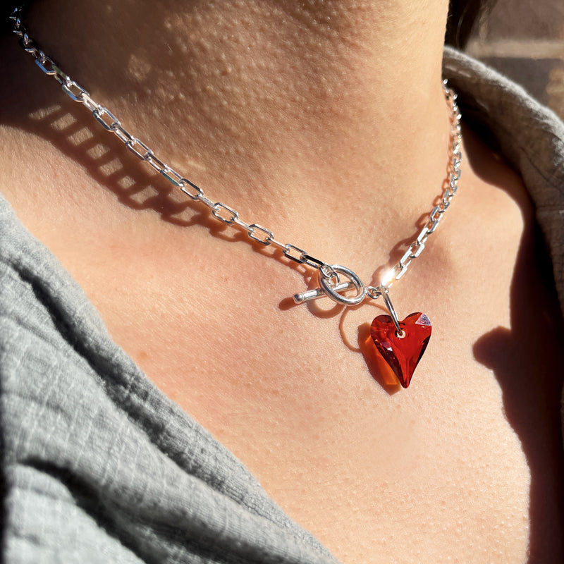 Swarovski Wild At Heart Fob Necklace - Sterling Silver | Serpent