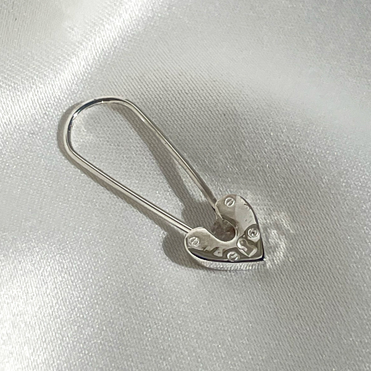 Little Heart Padlock Earring Silver