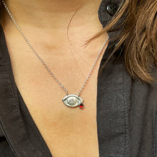 Crying Eye with Crystal Tear Necklace