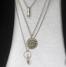 SunMoonSun Medallion Necklace - Sterling Silver