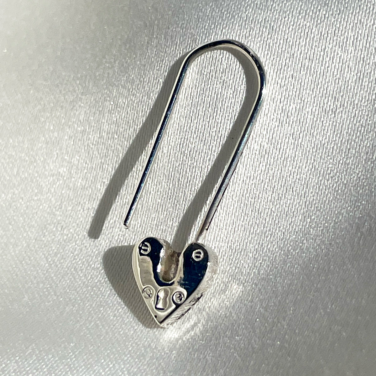 Padlock earrings silver sale