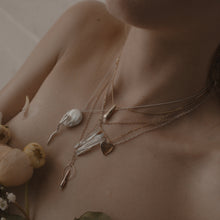 Hair Heart Pendent Necklace Gold - Custom made - Serpent & the Swan
