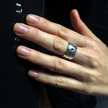 Ruby Rays Heart Ring - Serpent & the Swan