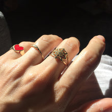SpiderWeb Ring Gold - Serpent & the Swan