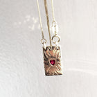 Ruby Rays Talisman Necklace - Sterling Silver