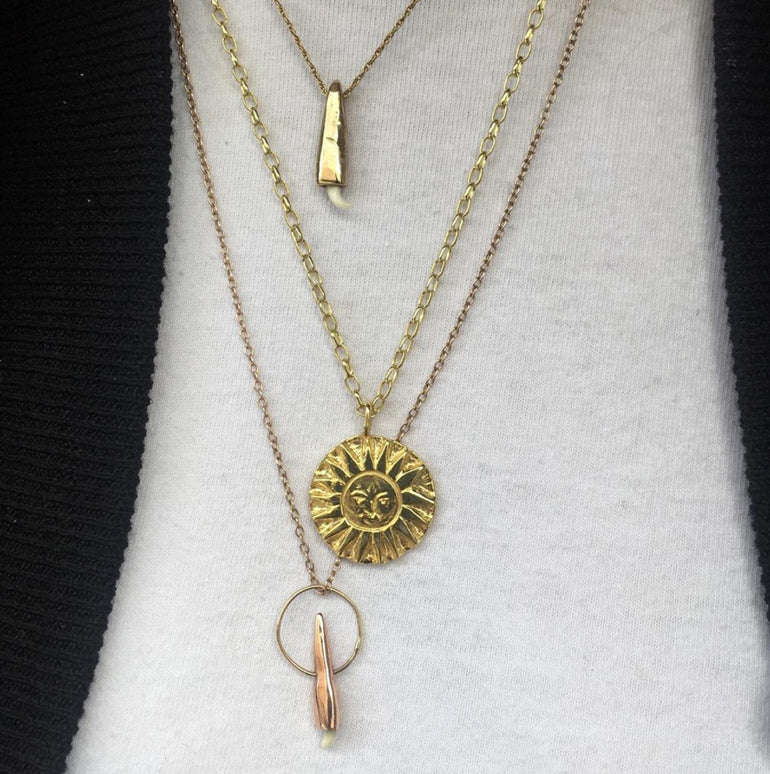 Tooth Pendent Necklace  - Custom made - Serpent & the Swan